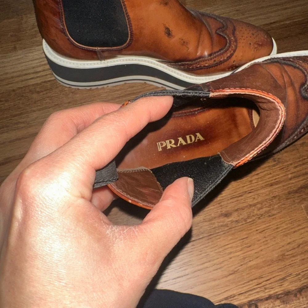 Prada brown Chelsea boot sneaker - Picture 5 of 5